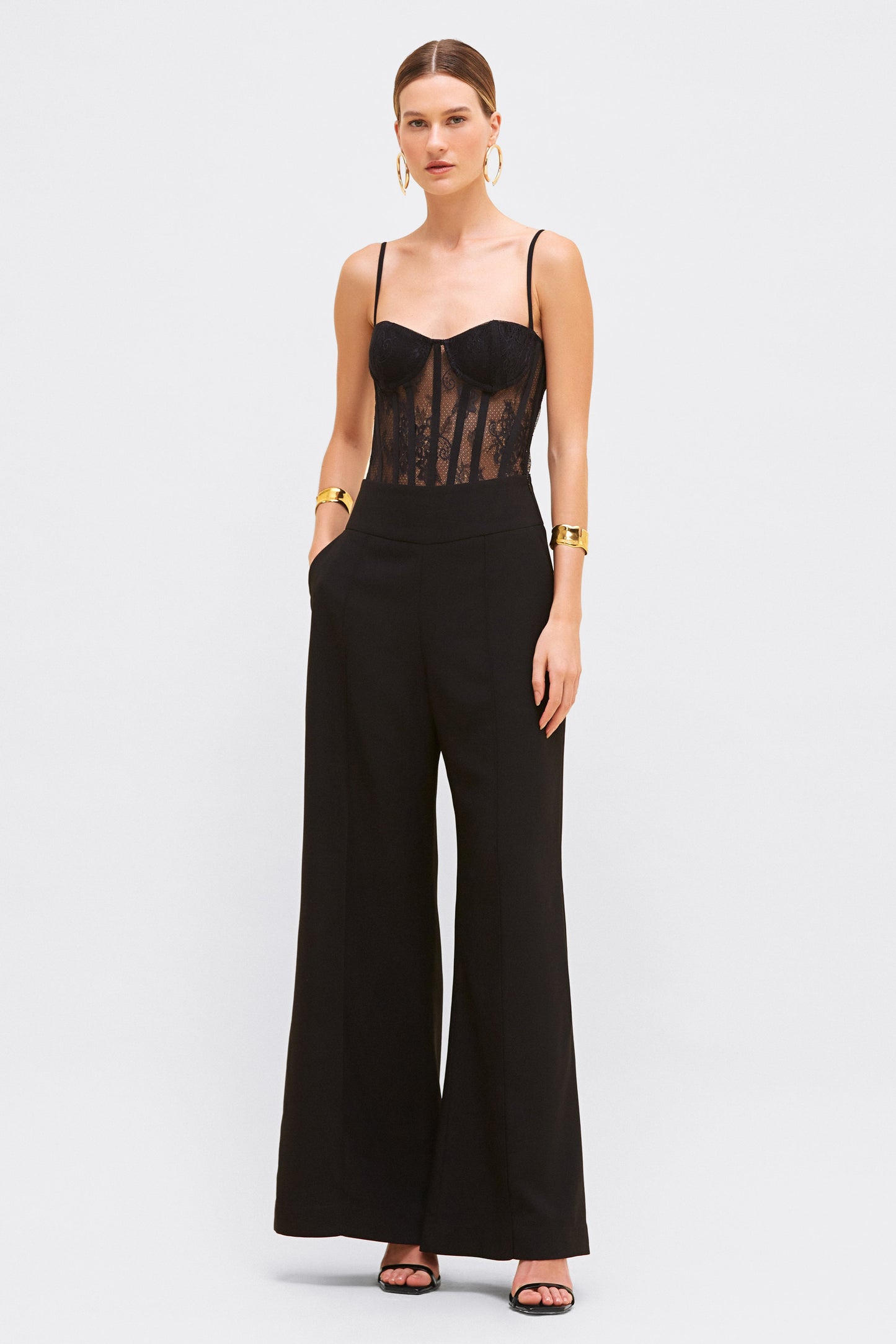 WIDE LEG CREPE PANT