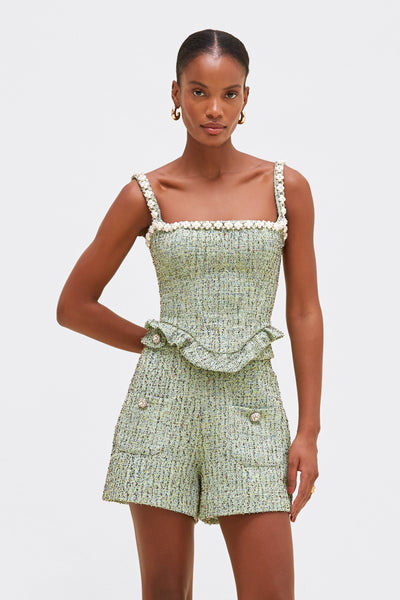【KHAKIPOINT】25SS★ Antique Tweed Top& Shorts SET CRYSTAL TWEED SHORT – PatBO