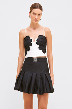 TAFFETA BLOOM MINI SKIRT