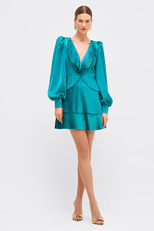 DREAM SATIN PLUNGE MINI DRESS