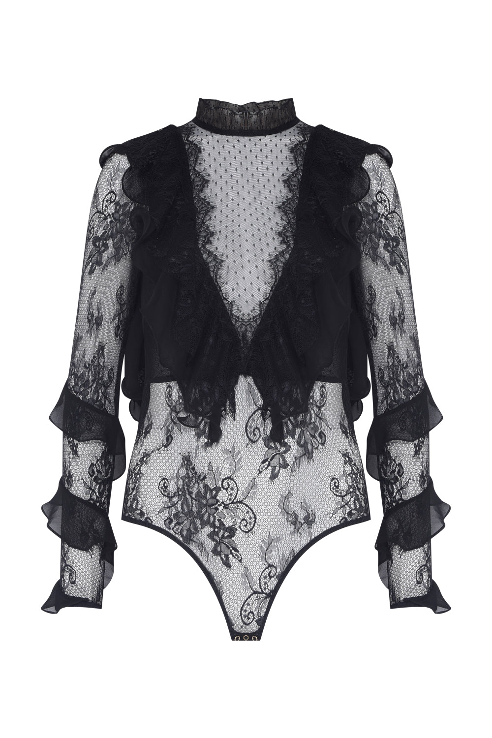 LAILA LACE FLUTTER BODYSUIT