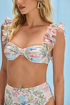 SEAWEED FLUTTER BIKINI TOP