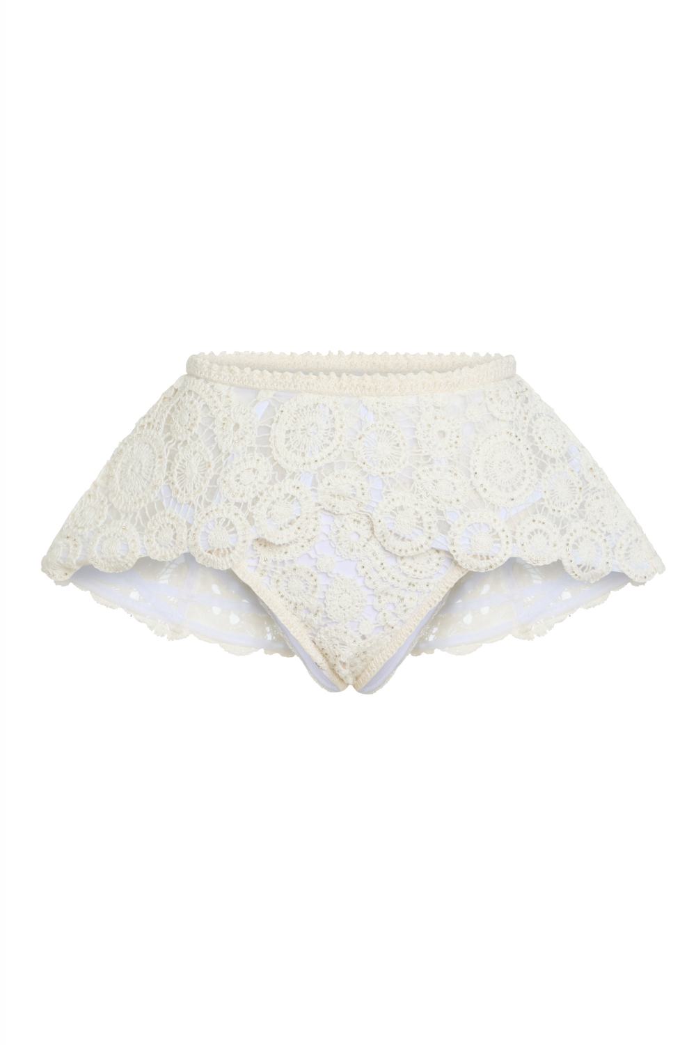 GAL EMBROIDERY HIGH WAIST BIKINI BOTTOM (RUNWAY)