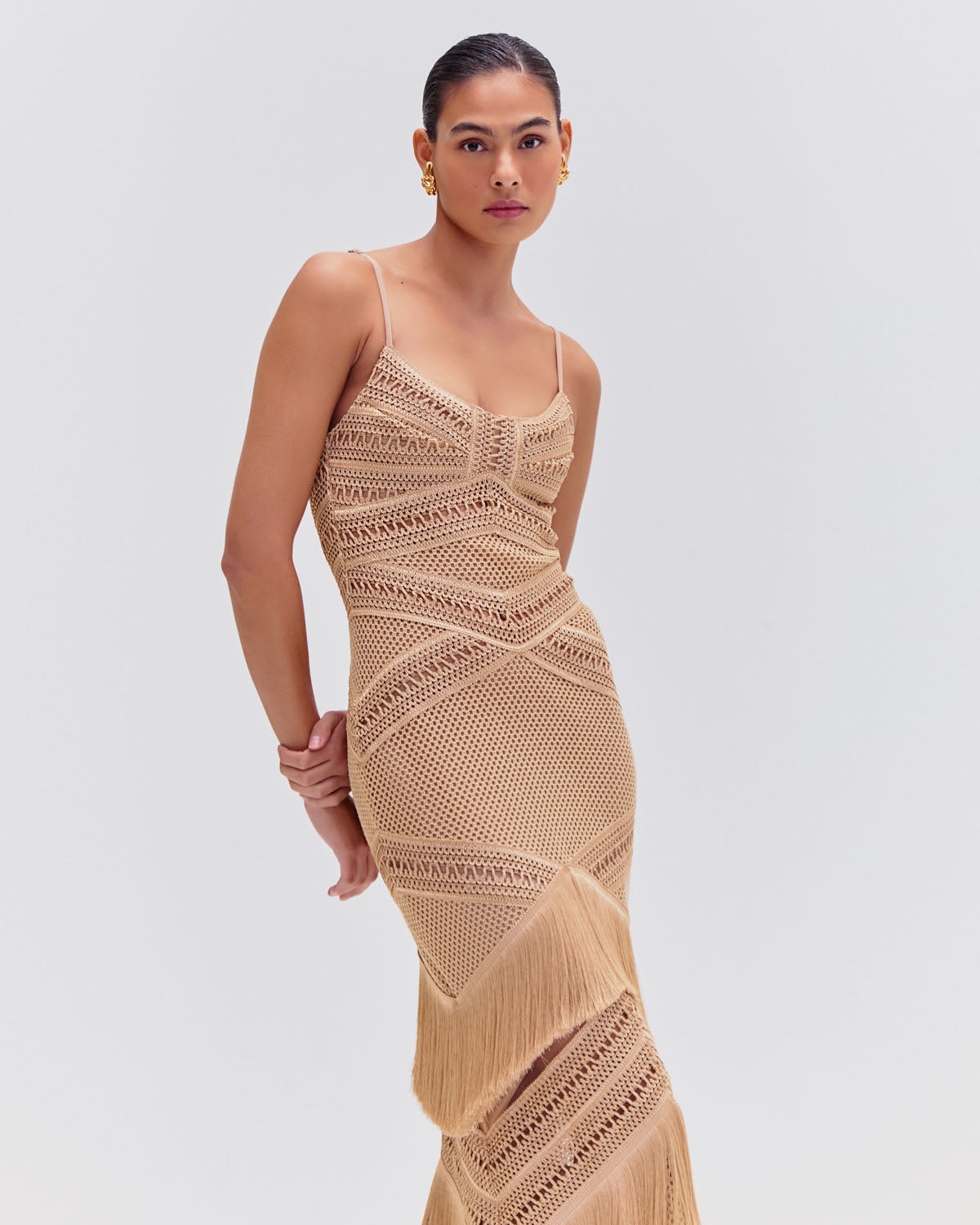 Sleeveless Fringe Maxi Dress (EXCLUSIVE)