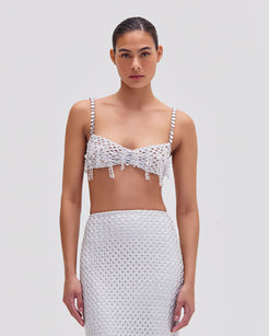 Metallic Macramé Bralette