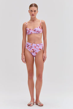 Floral Haze High Leg Bikini Bottom