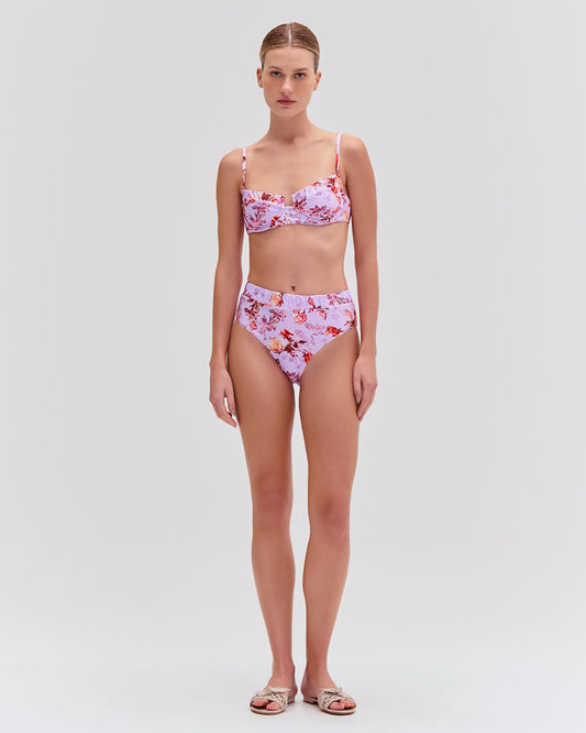Floral Haze High Leg Bikini Bottom