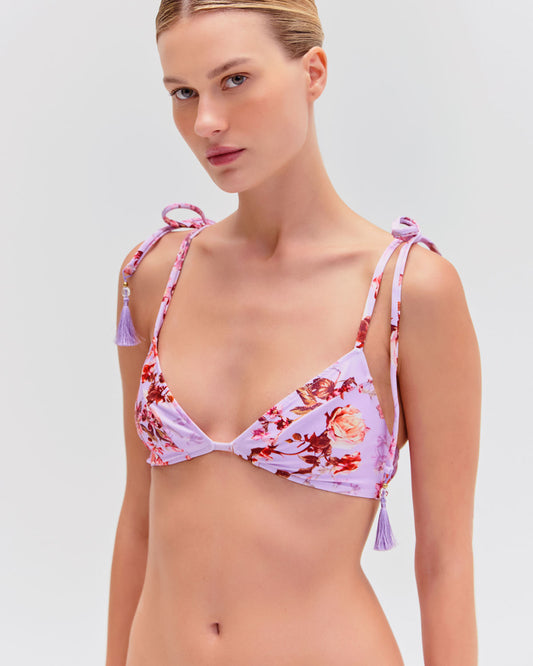 Floral Haze String Bikini Top