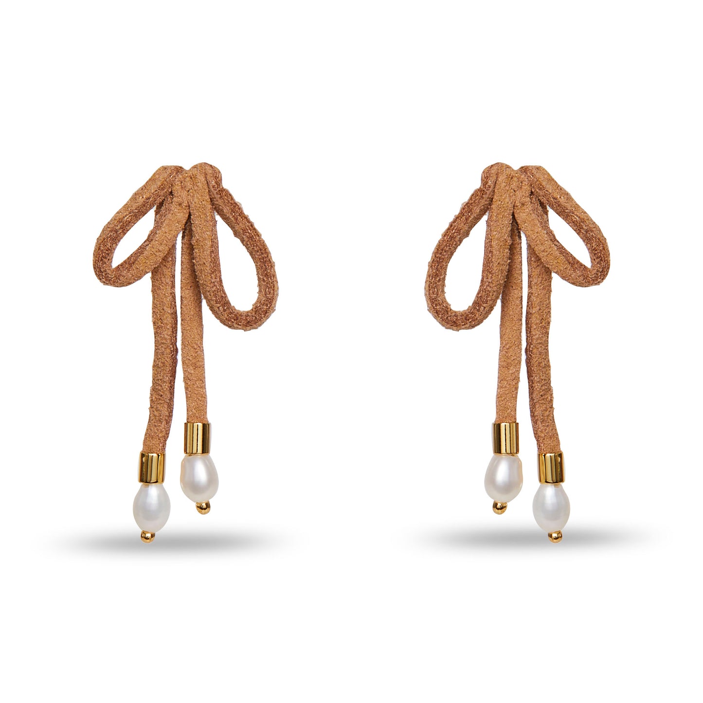 FAUX SUEDE BOW EARRINGS