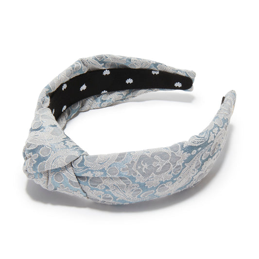 KNOTTED DAMASK BROCADE HEADBAND