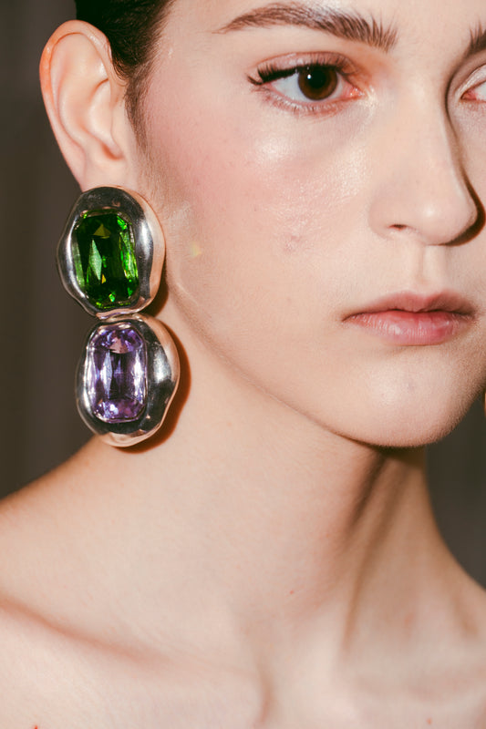 DOUBLE STONE ASTRA EARRING