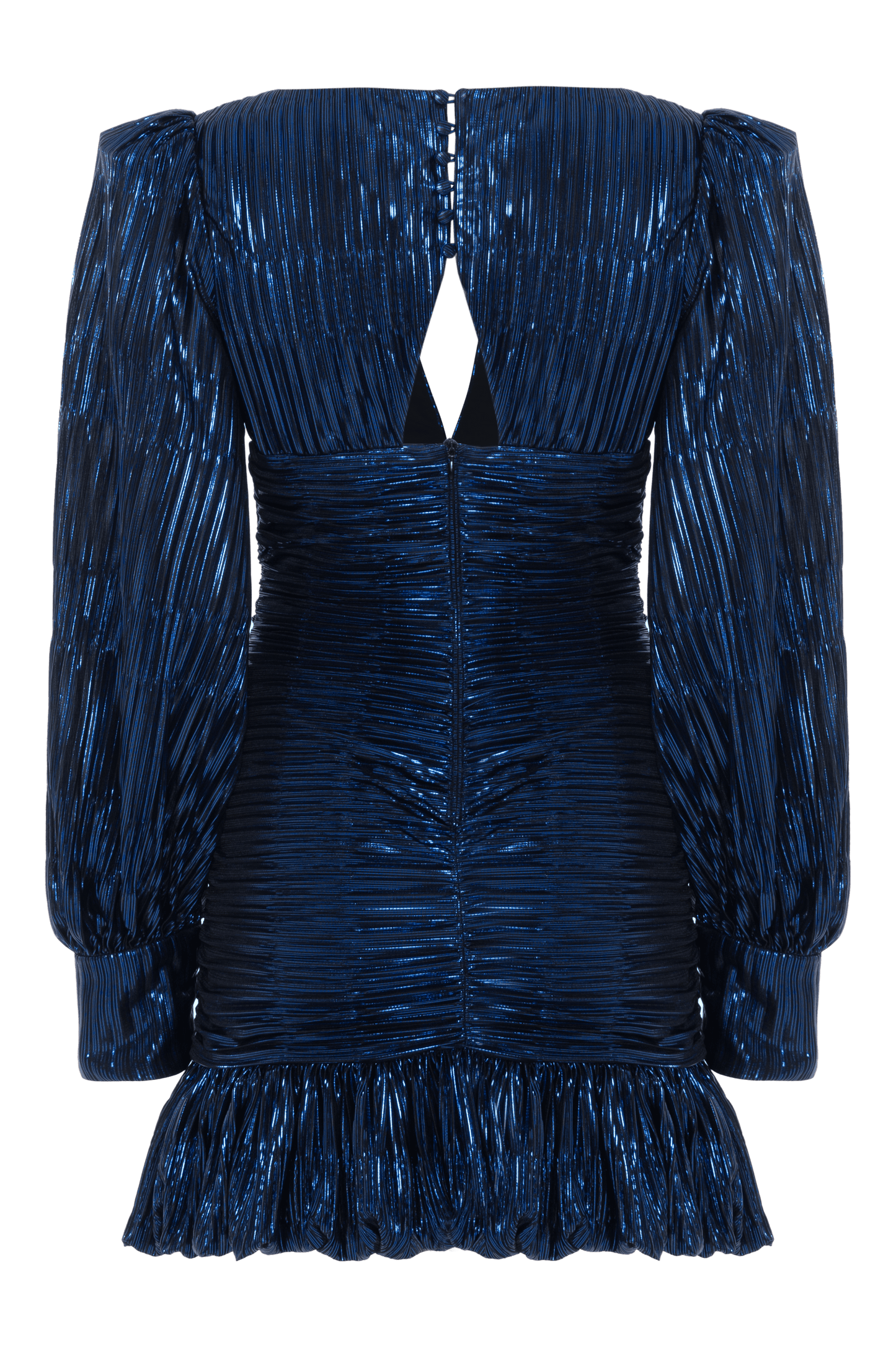 METALLIC PLISSE MINI DRESS