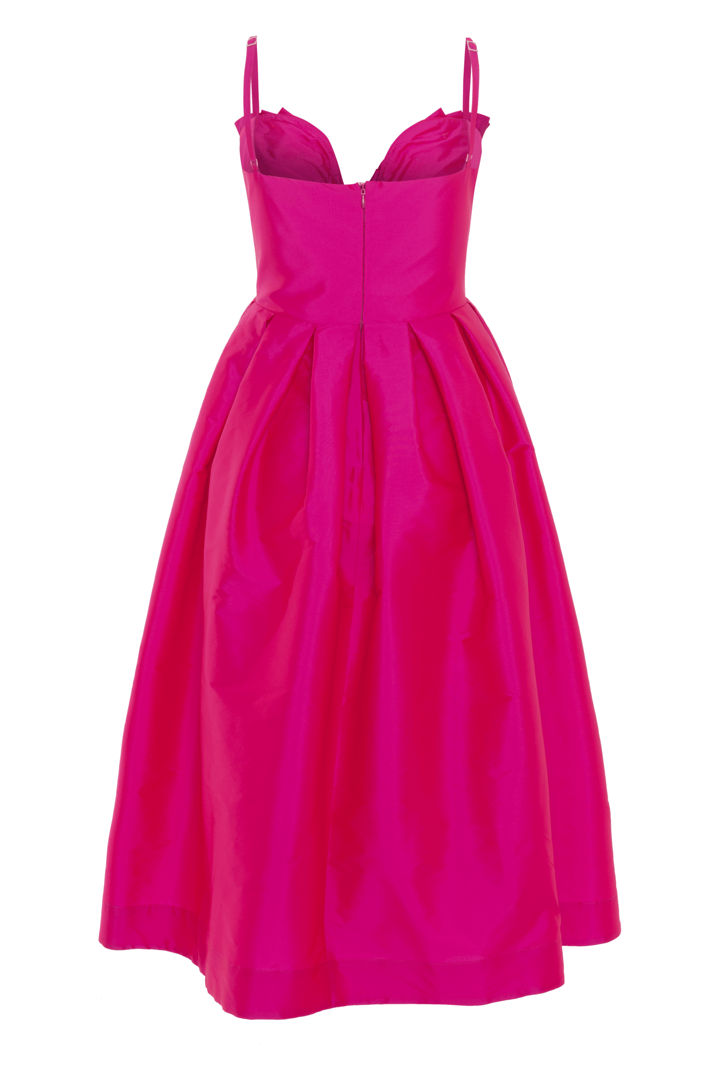 TAFFETA BLOOM MIDI DRESS