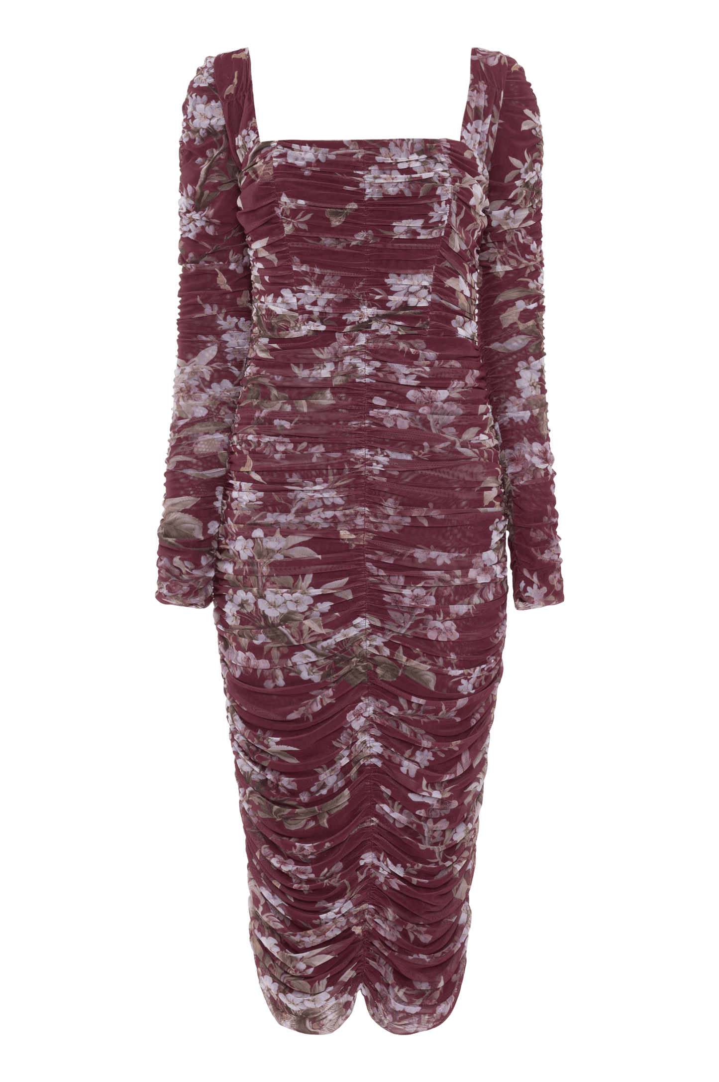 DELICATA STRETCH TULLE MIDI DRESS