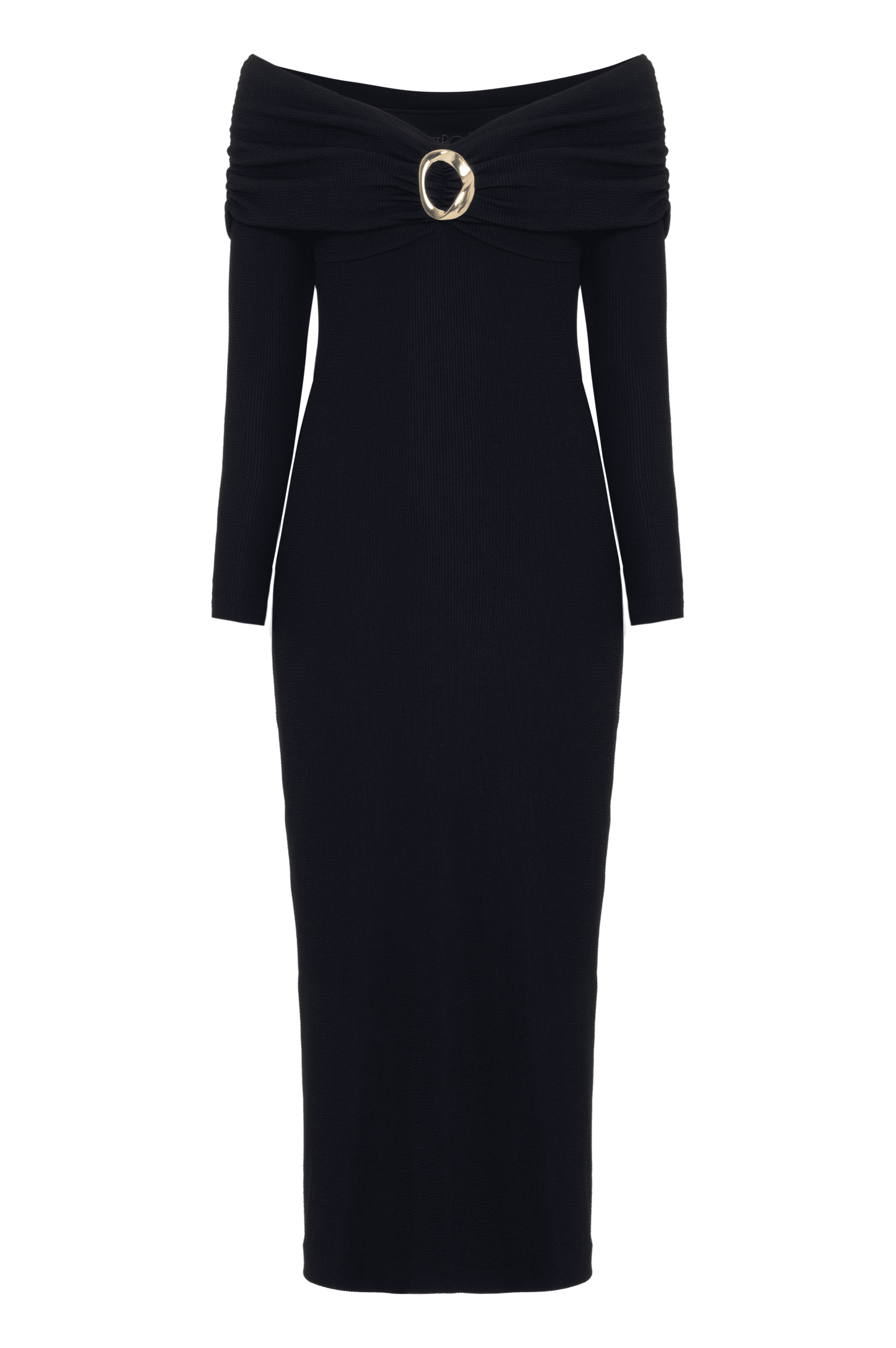 GRACE KNIT DRAPED MIDI DRESS PatBO GRACE KNIT DRAPED MIDI DRESS PatBO