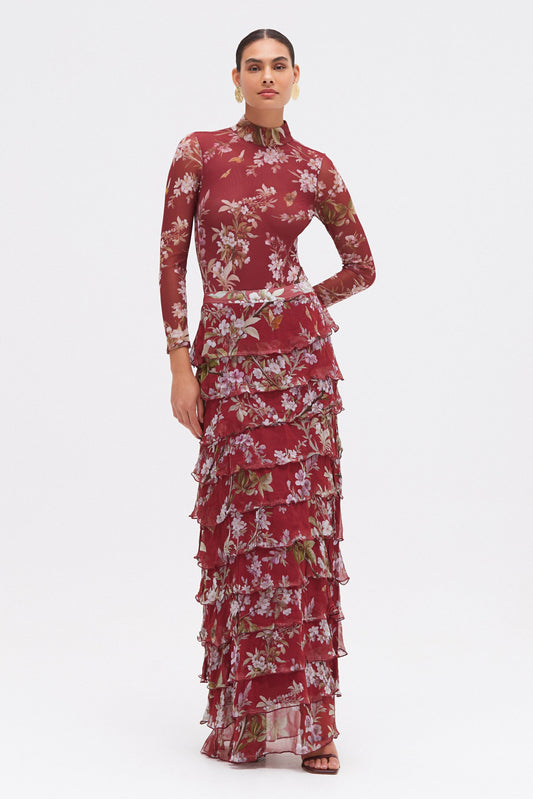 DELICATA FLUTTER MAXI SKIRT