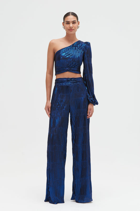 METALLIC PLISSE TOP