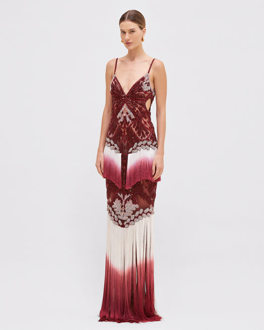 FRINGE GOWN (RUNWAY)