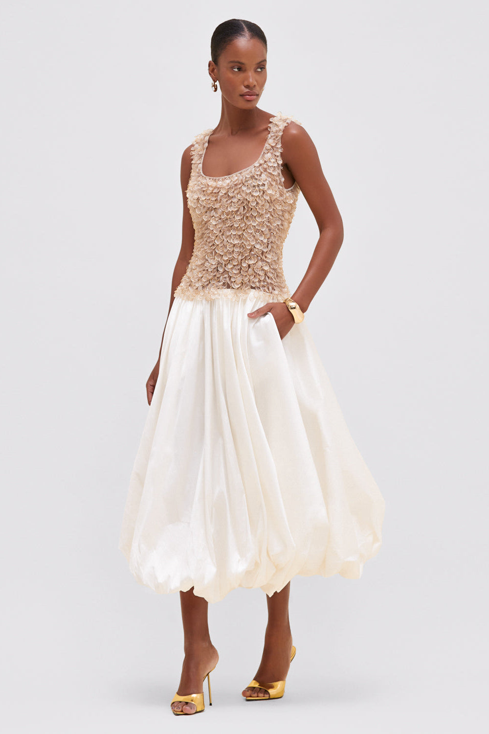 TAFETA MIDI DRESS (RUNWAY)