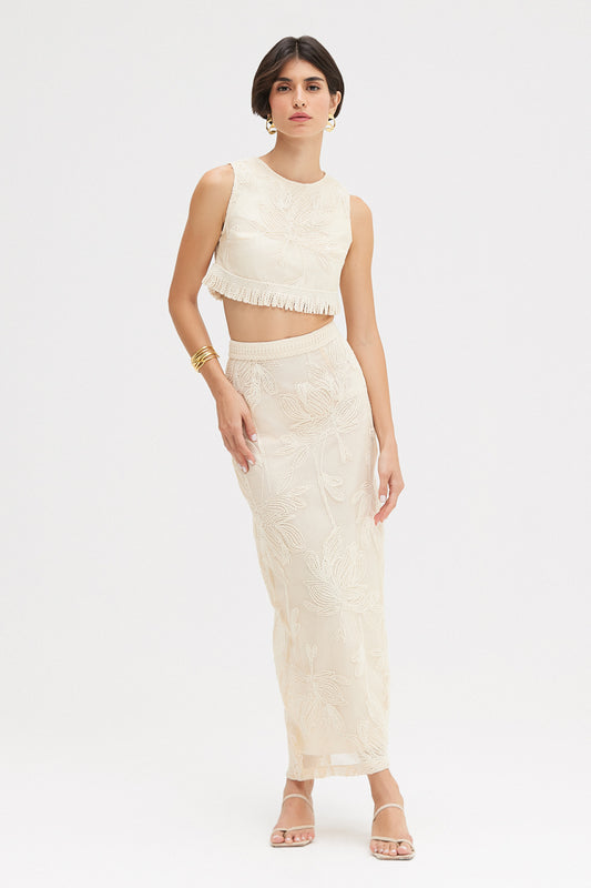 JOY LACE MIDI SKIRT