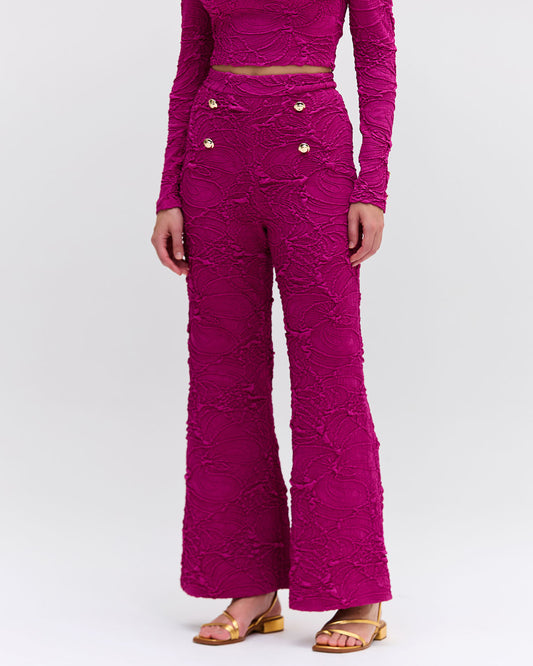 Jacquard Flare Pants