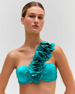 Flower Applique Bikini Top