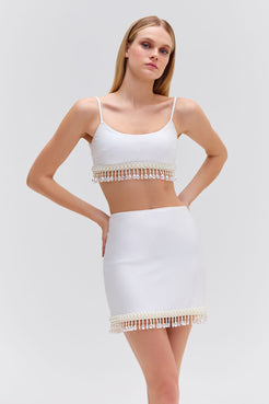 HAND-BEADED CROPPED TOP