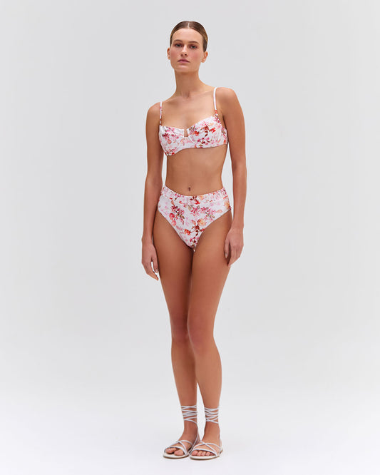 Floral Haze High Leg Bikini Bottom