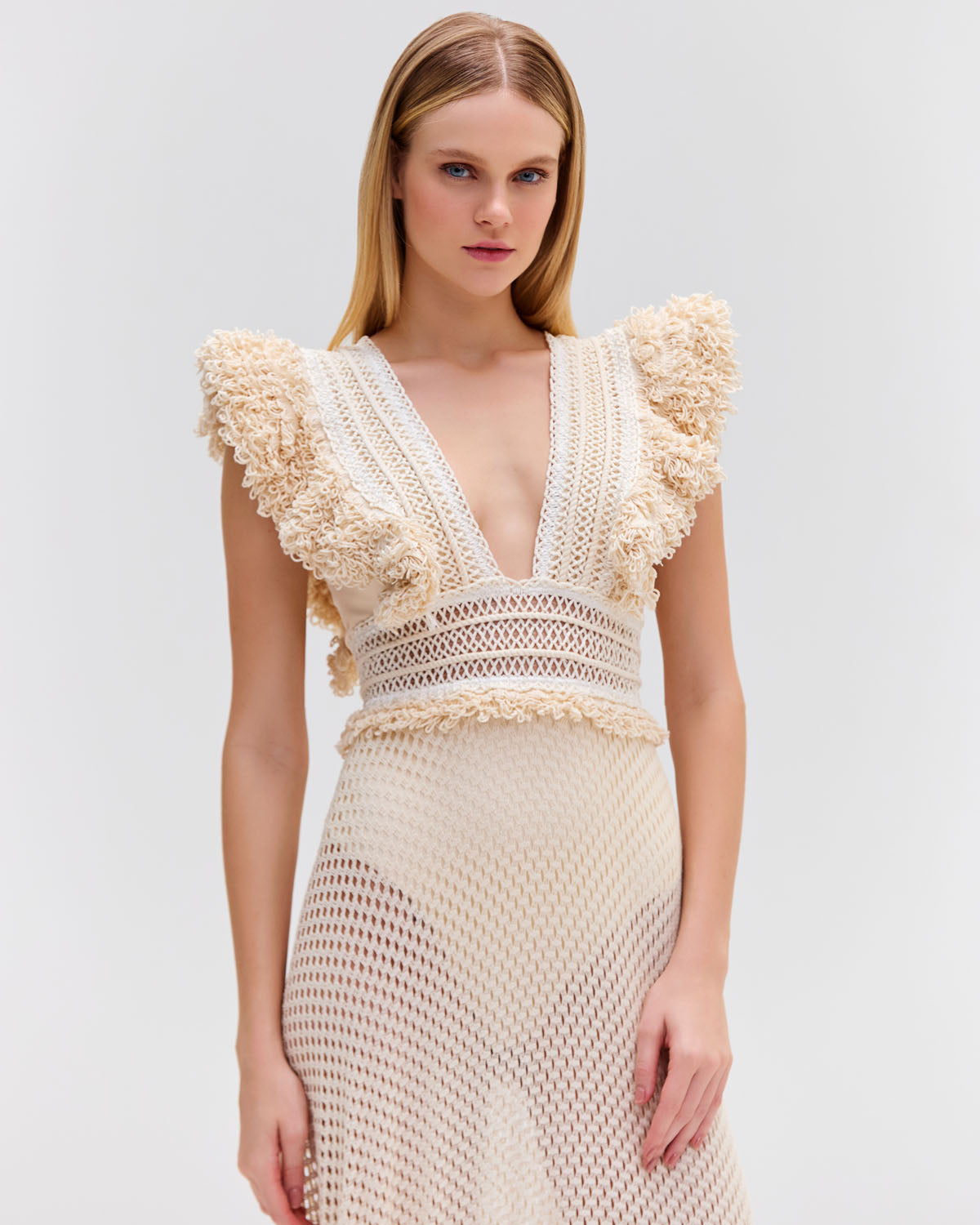 HAND-WOVEN NETTED BEACH DRESS