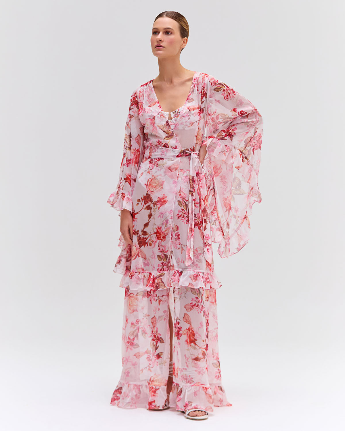 Floral Haze Maxi Robe (EXCLUSIVE)