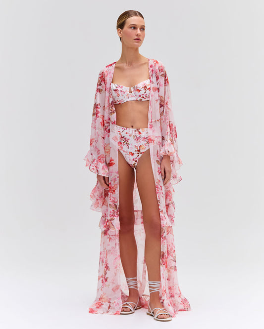 Floral Haze Maxi Robe