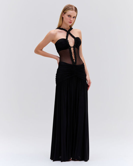 Moonlight Cross-Front Maxi Dress