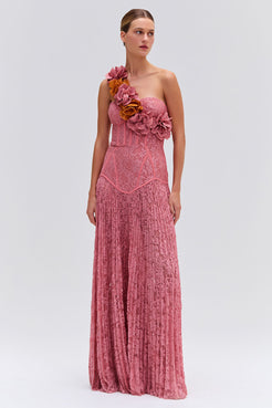 Lace Bustier Maxi Dress