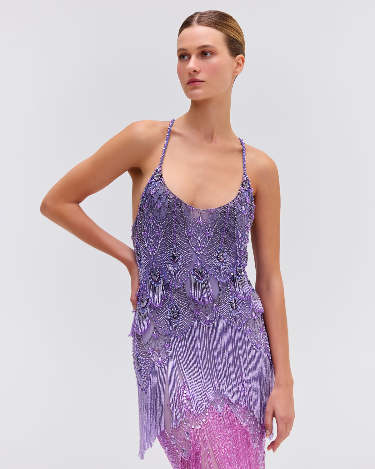 PREORDER: Hand-Beaded Ombre Gown