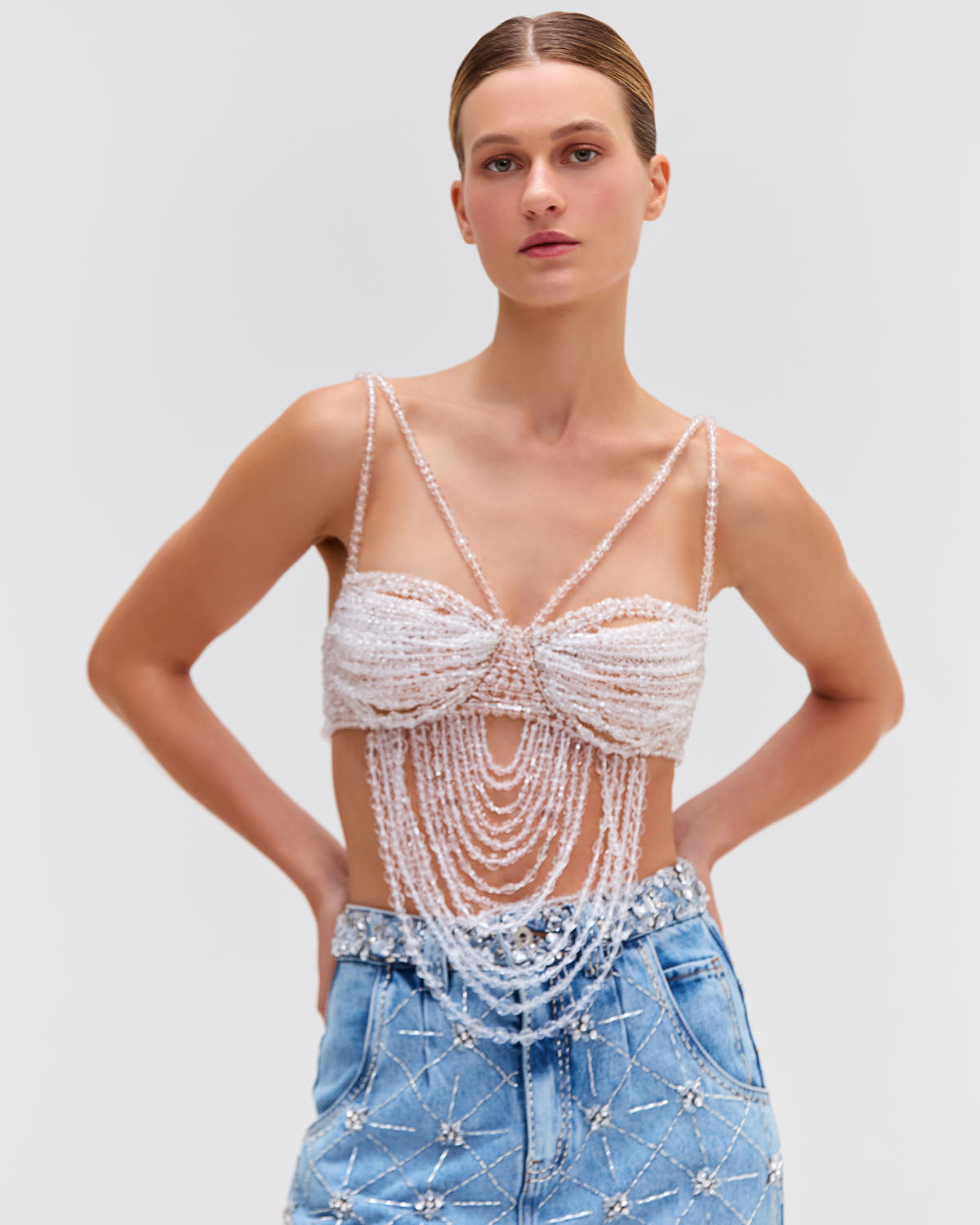 Hand-Beaded Bralette (RUNWAY)