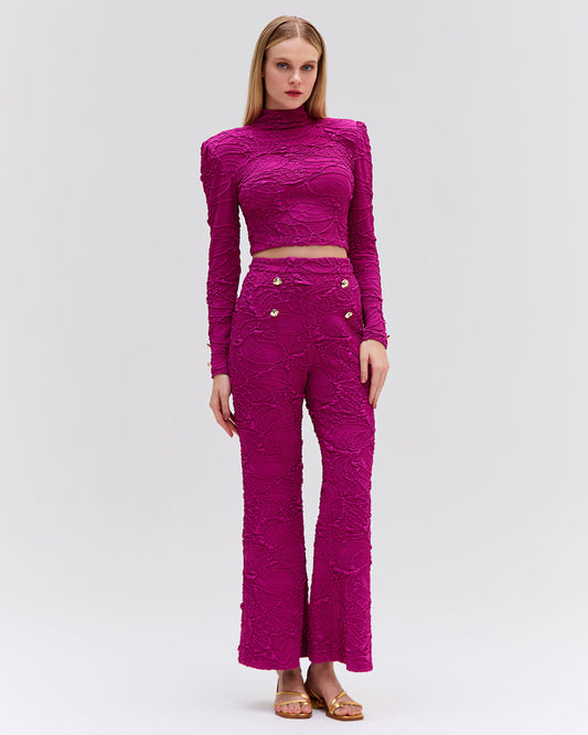 Jacquard Flare Pants