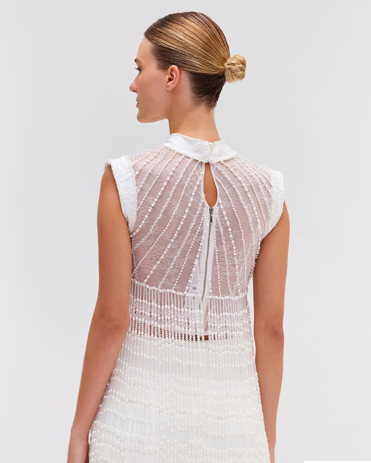 HAND-BEADED LACE TOP (EXCLUSIVE)