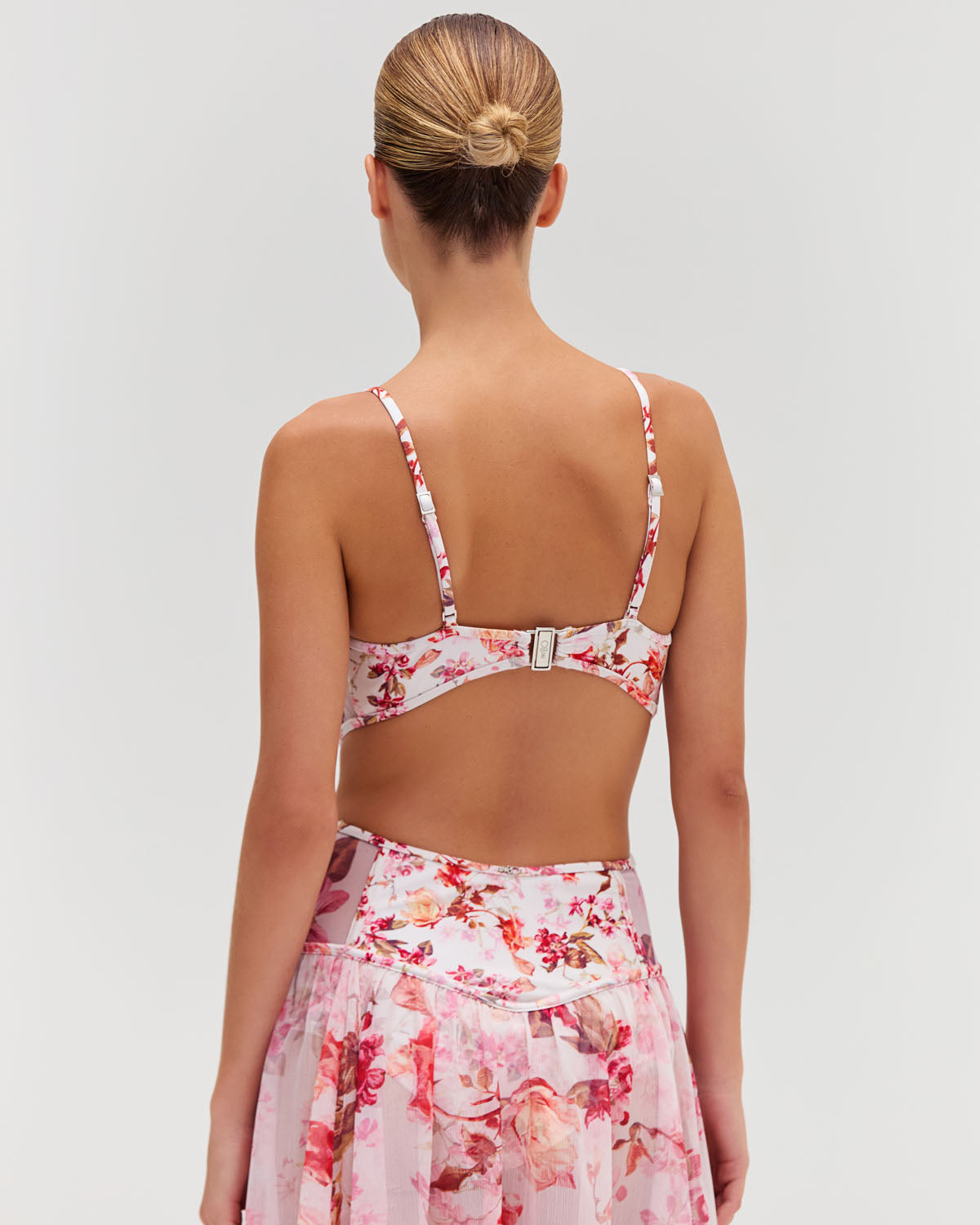 Floral Haze Bustier Beach Dress