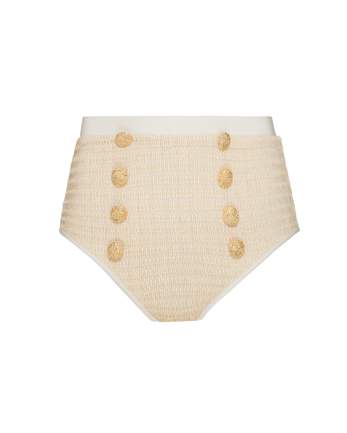 METALLIC HIGH WAIST BIKINI BOTTOM