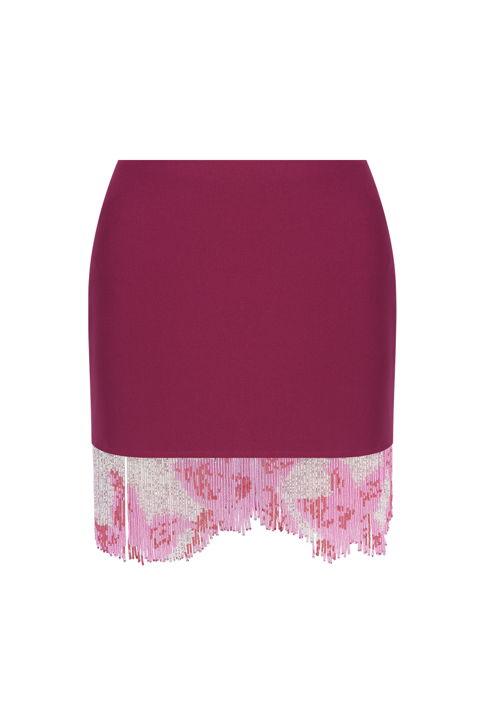 PETAL SHEEN BEADED MINI SKIRT