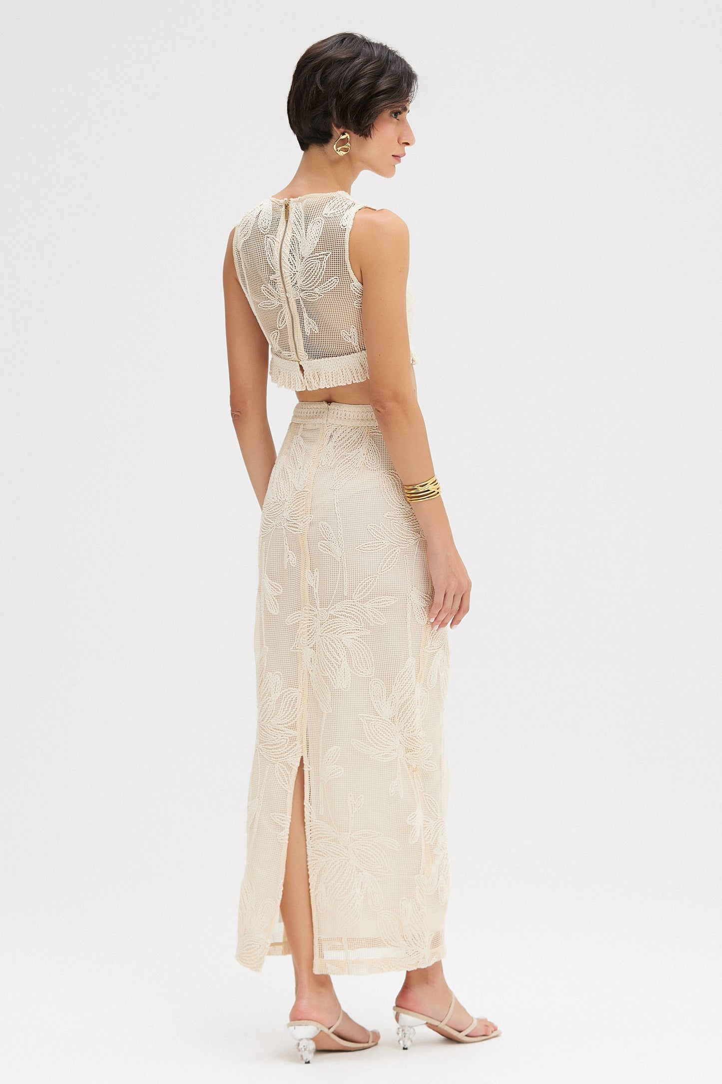 JOY LACE MIDI SKIRT