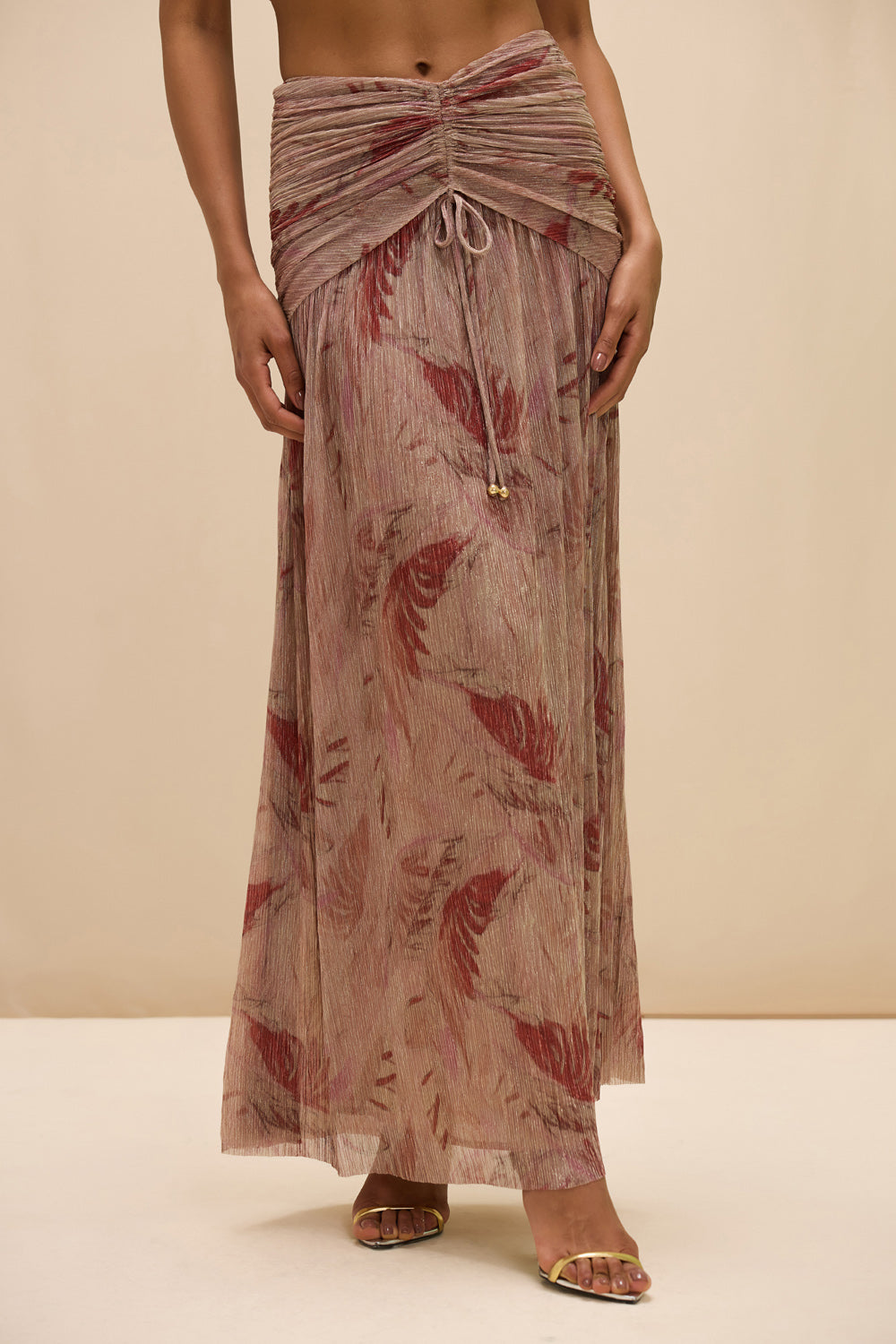 FEATHERS MAXI SKIRT