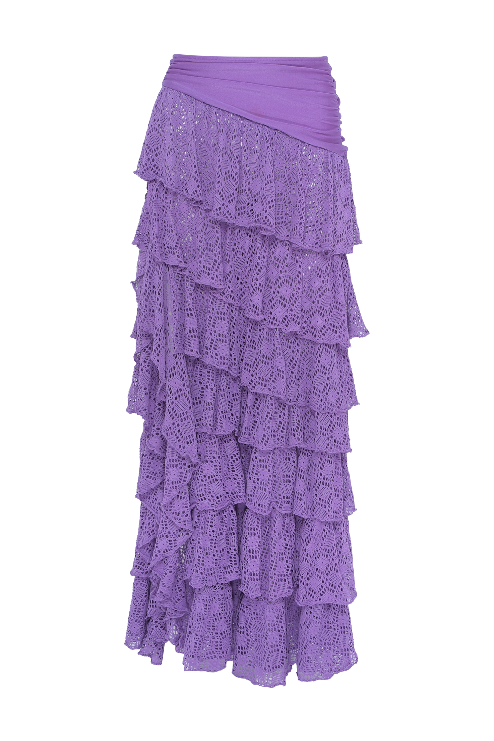 SIRENA LYCRA RUFFLE MAXI SKIRT