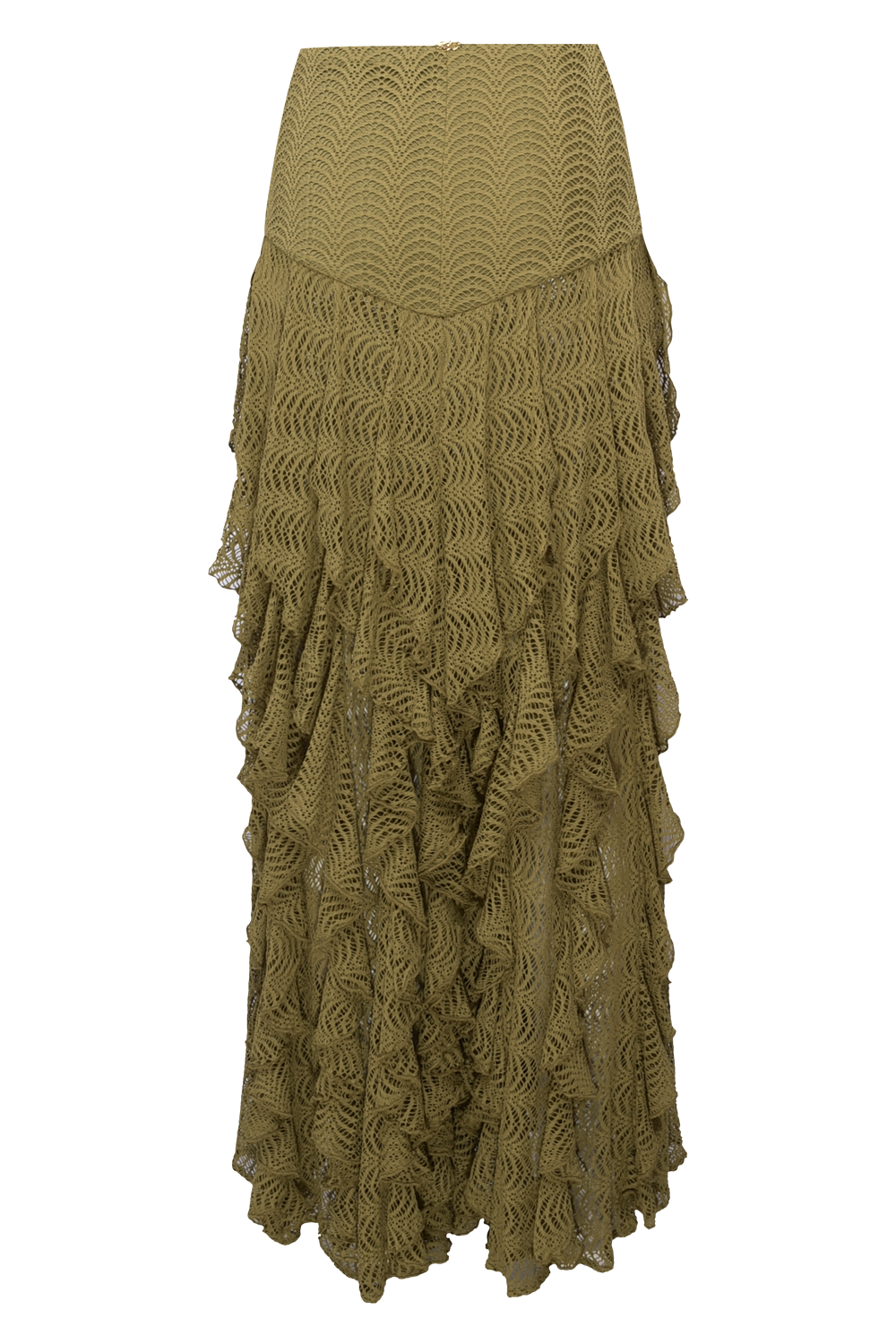 PETAL SHEEN MESH MAXI SKIRT