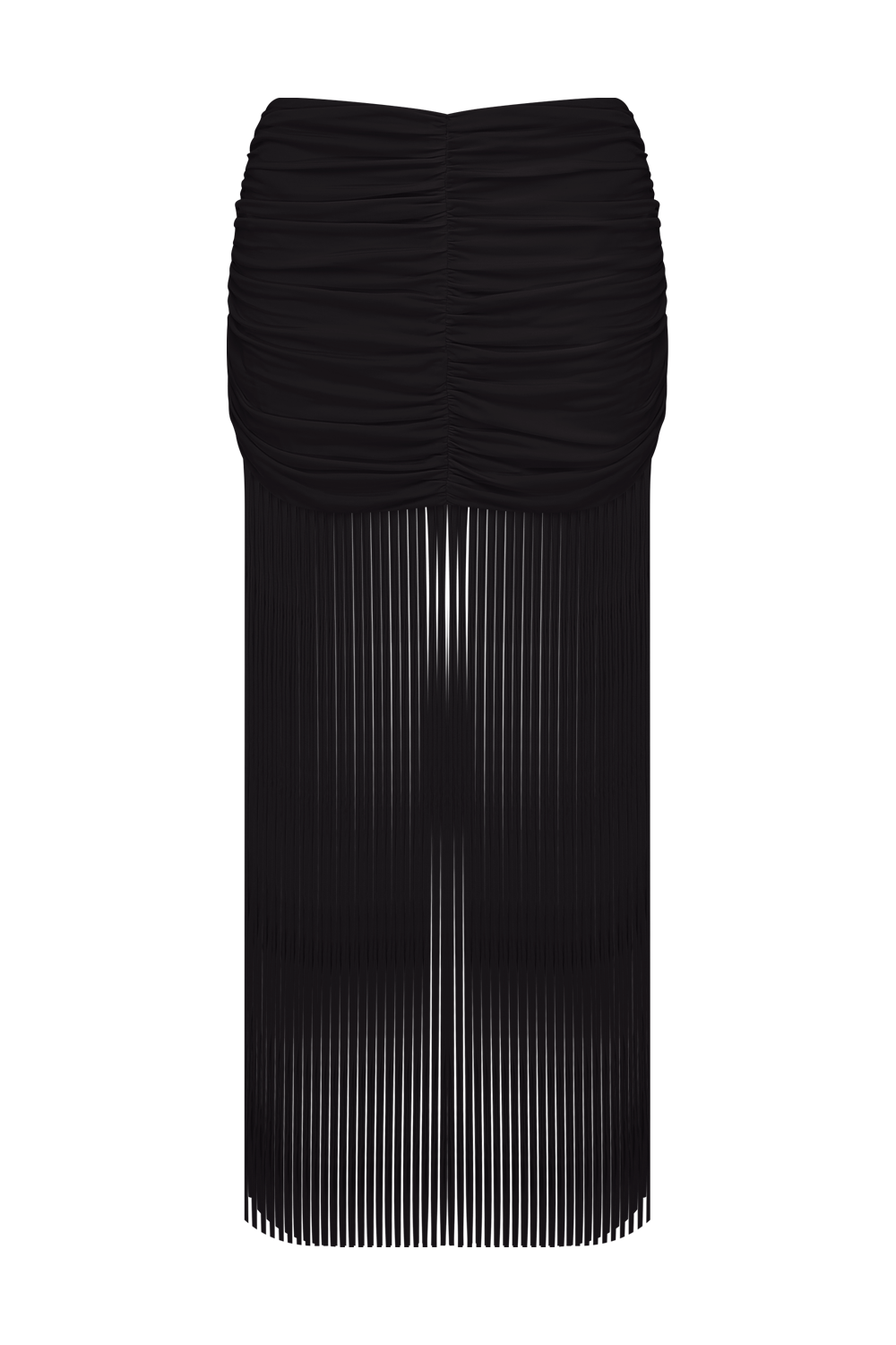 LYRIA JERSEY FRINGE MAXI SKIRT