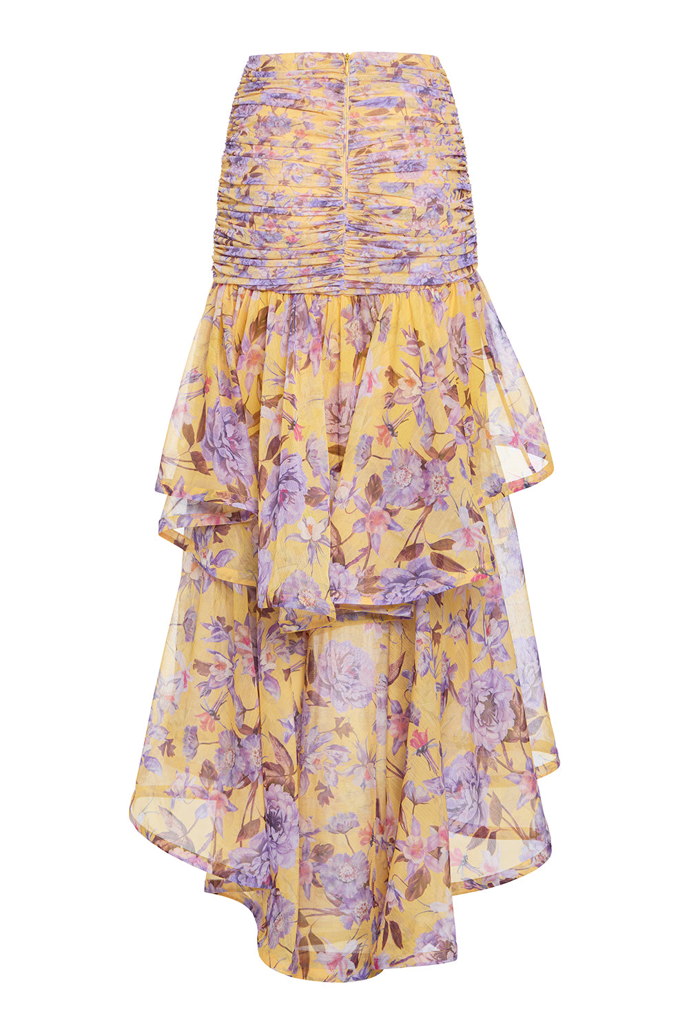 PEONY DOTS ASYMMETRICAL MIDI SKIRT (RUNWAY)
