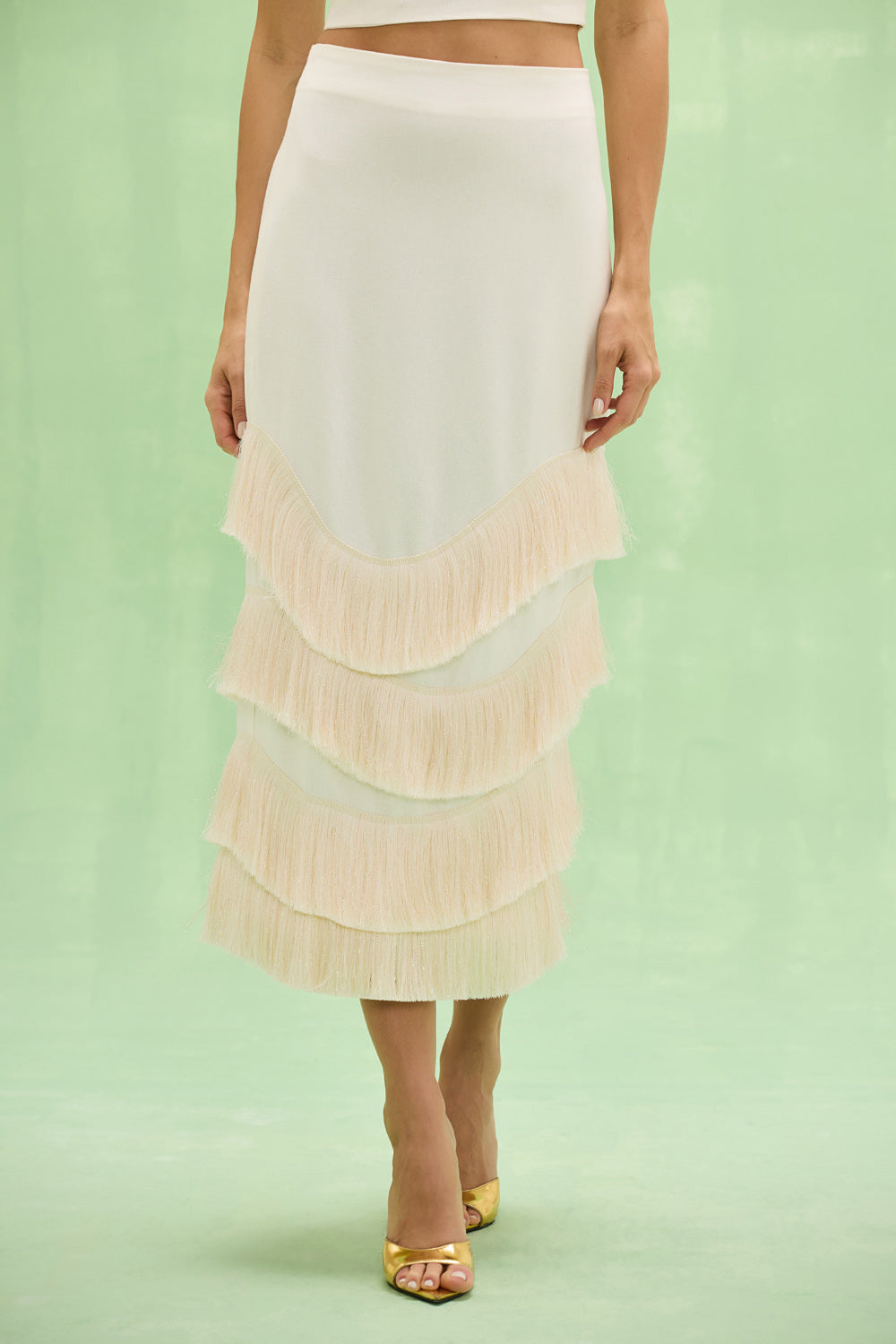 GABRIELA LINEN MIDI SKIRT