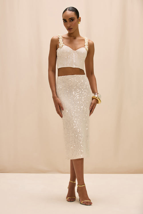 IARA CROCHET MIDI SKIRT
