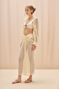 WAVE MESH MAXI SKIRT