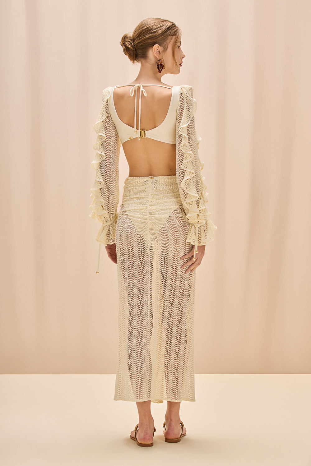 WAVE MESH MAXI SKIRT